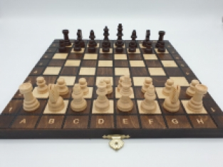 Wooden foldable Chess Set. stained
