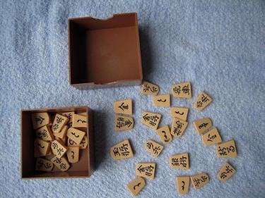 Plastic shogi pieces, shogi koma