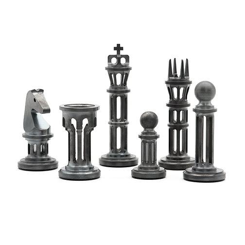 Luxury Metal Chess Set International Chess Travel Stone Minimalist