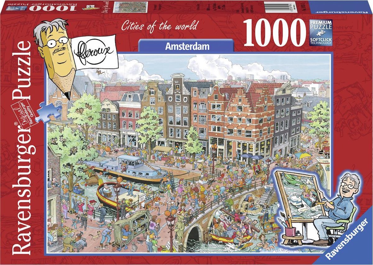 Puzzel Fleroux Amsterdam: 1000 Stukjes