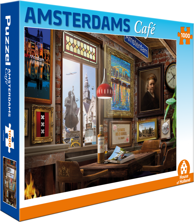 Amsterdams Café Puzzel 1000 stukjes
