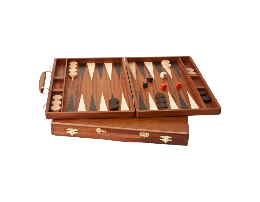 Backgammon Mahoniehout  38 cm