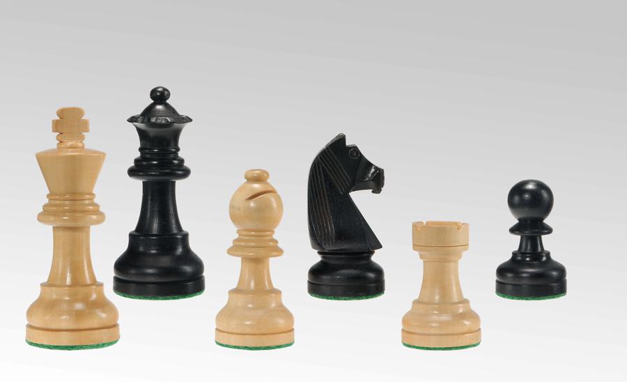 Klassieke schaakstukken zwart/blank - Staunton 4
