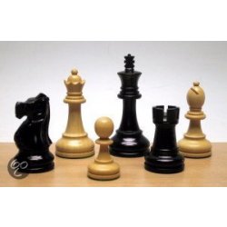 Jacques Staunton Chessmen black/ white - size 6