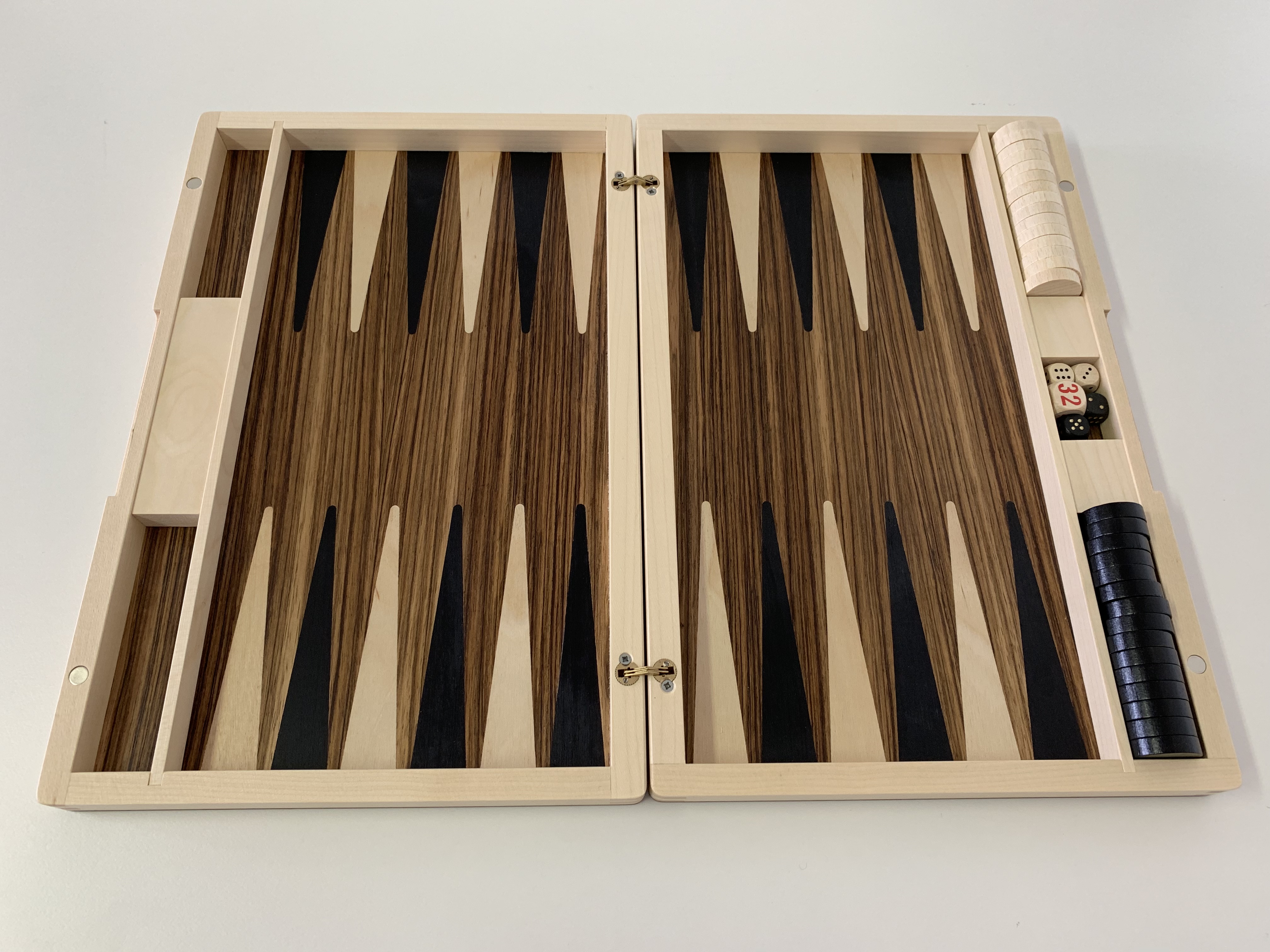 Backgammon Mangohout 36 x 24 x 4 cm
