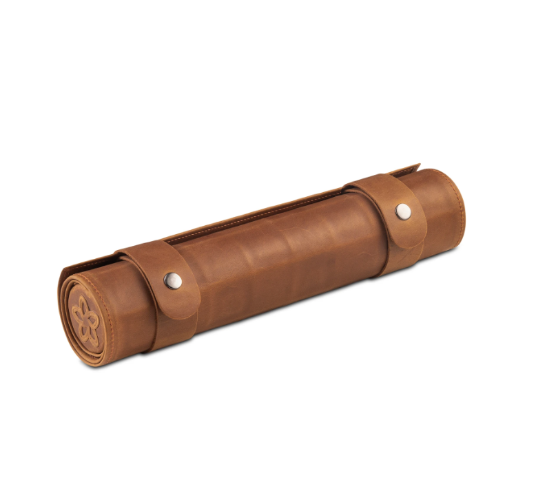 Leather rollable travel backgammon - Melia Games