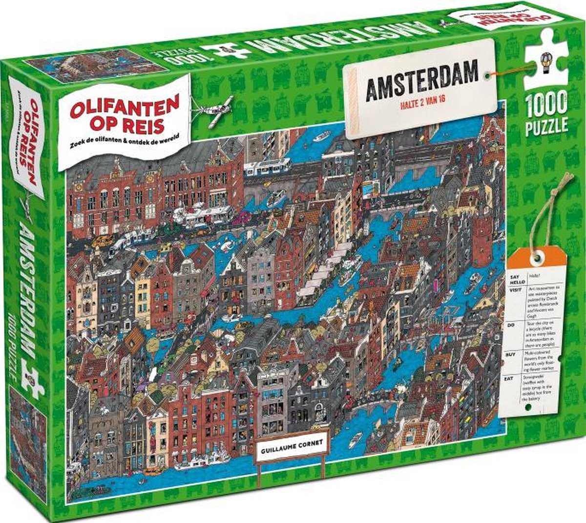 Olifanten op Reis Amsterdam Puzzel 1000 stukjes