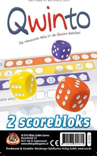 Qwinto - extra scorecards