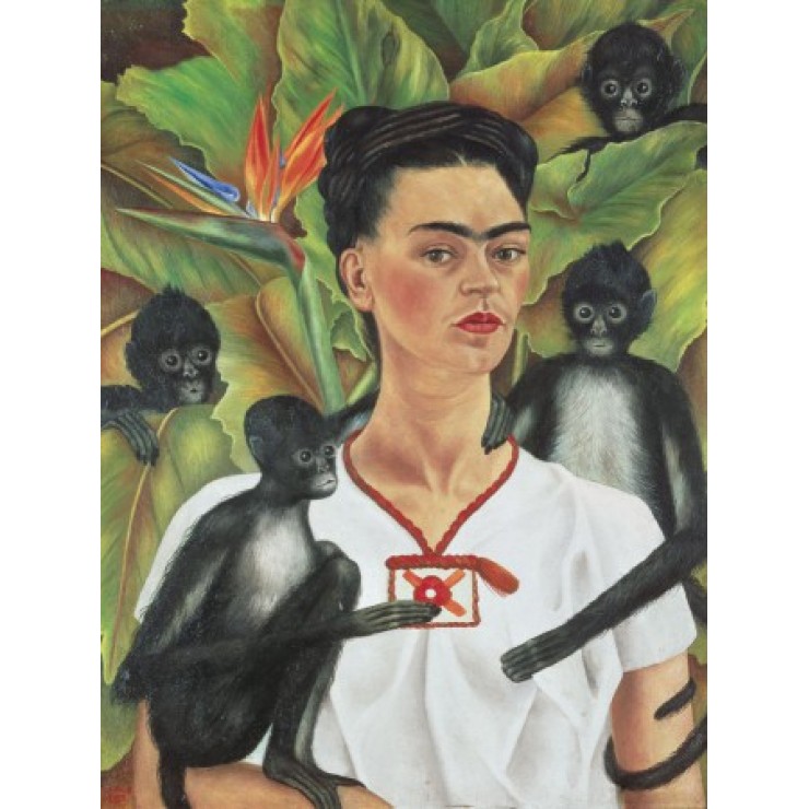 Piatnik Puzzel Self portrait with monkeys, Frida Kahlo 1000 stukjes