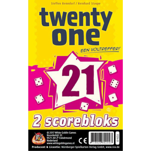 Twenty One - extra scorecards