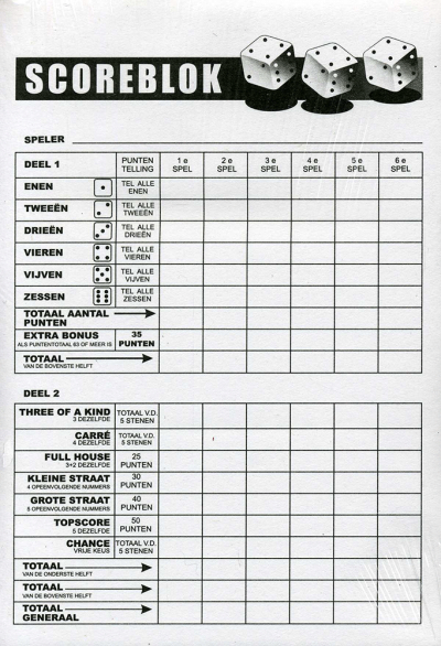 Yahtzee - Schaak en Gowinkel het en Puzzels sinds 1987