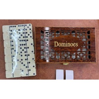 Domino dubbel 6 in Sierkist