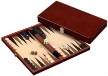 Backgammon donkerbruin 28,5 cm