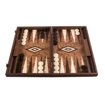 Backgammon Manopoulos - Walnut Burl