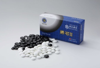 C5 Glass Go stones, 8mm - Halve set