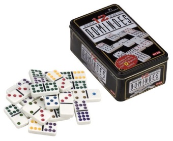Domino double 12 - colored pips
