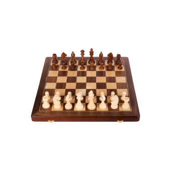 Magnetic Folding Chess Set, Walnut and Maple