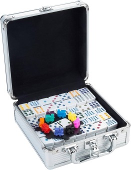 Domino Mexican Train - Aluminium koffer