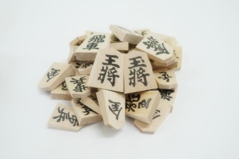 Wooden shogi pieces, 2-kanji