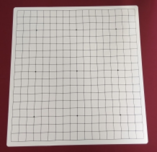 Firm white plastic go board, 19x19 + 13x13