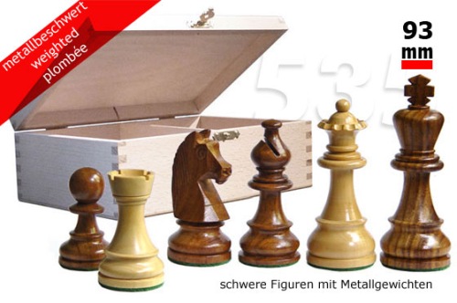 Classic chessmen black/white - size 6