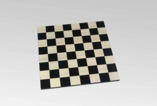 Chess board black/white design without rim