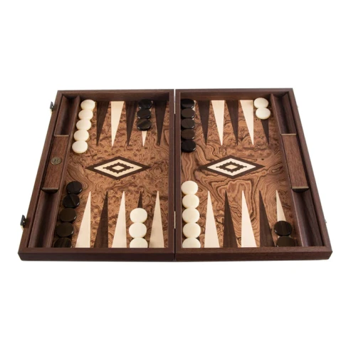 Backgammon Manopoulos - Walnut Burl