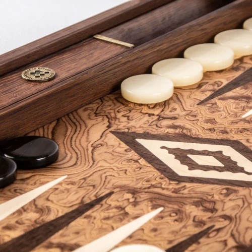 Backgammon Manopoulos - Walnut Burl