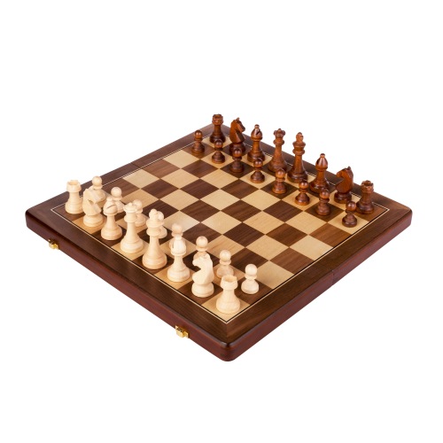 Magnetic Folding Chess Set, Walnut and Maple