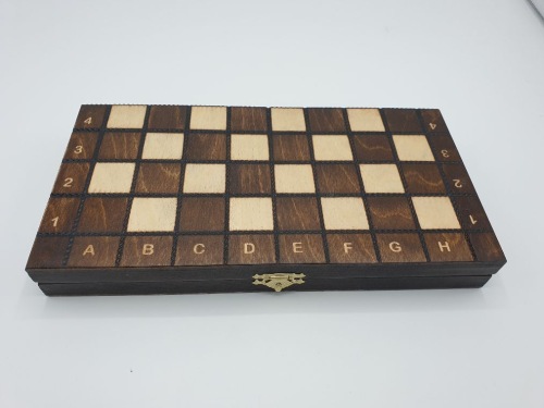 Wooden foldable Chess Set. stained