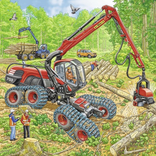 Puzzel grote machines 5+