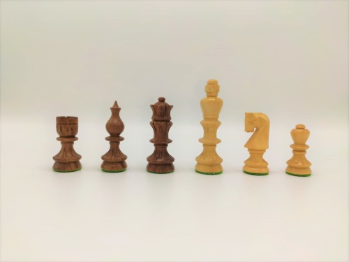 Chess pieces hand carved