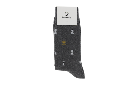 Chess socks - Grey