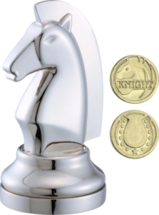 Cast Chess Knight - Silver
