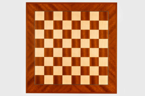 Chess board mahogany board with black detail