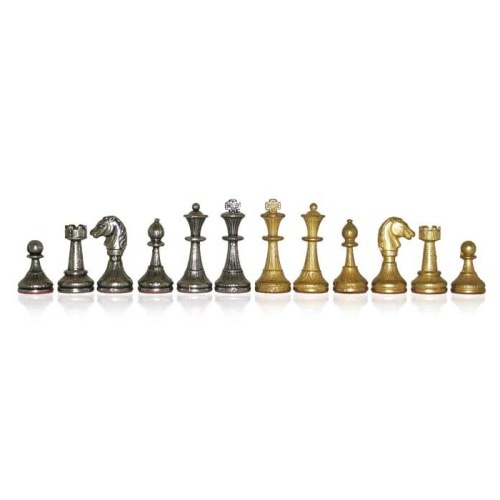 Metal chess pieces