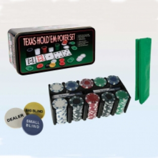 Pokerfiches-Set Texas Hold'em Blik 200 chips