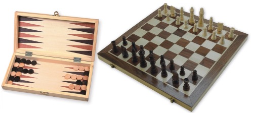 Chess and  backgammon cassette inlaid