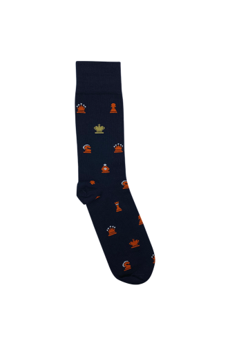 Chess socks - Blue