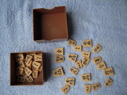 Kunststof shogi stukken, shogi koma