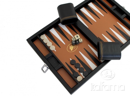 Backgammon leatherette magnetisch - Italfama