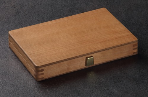 Backgammon, reiscassette, Kersenhout