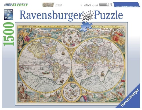 Ravensburger Puzzel Wereldkaart 1594 1500 stukjes