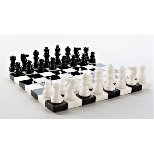 Alabaster Chess set black/white